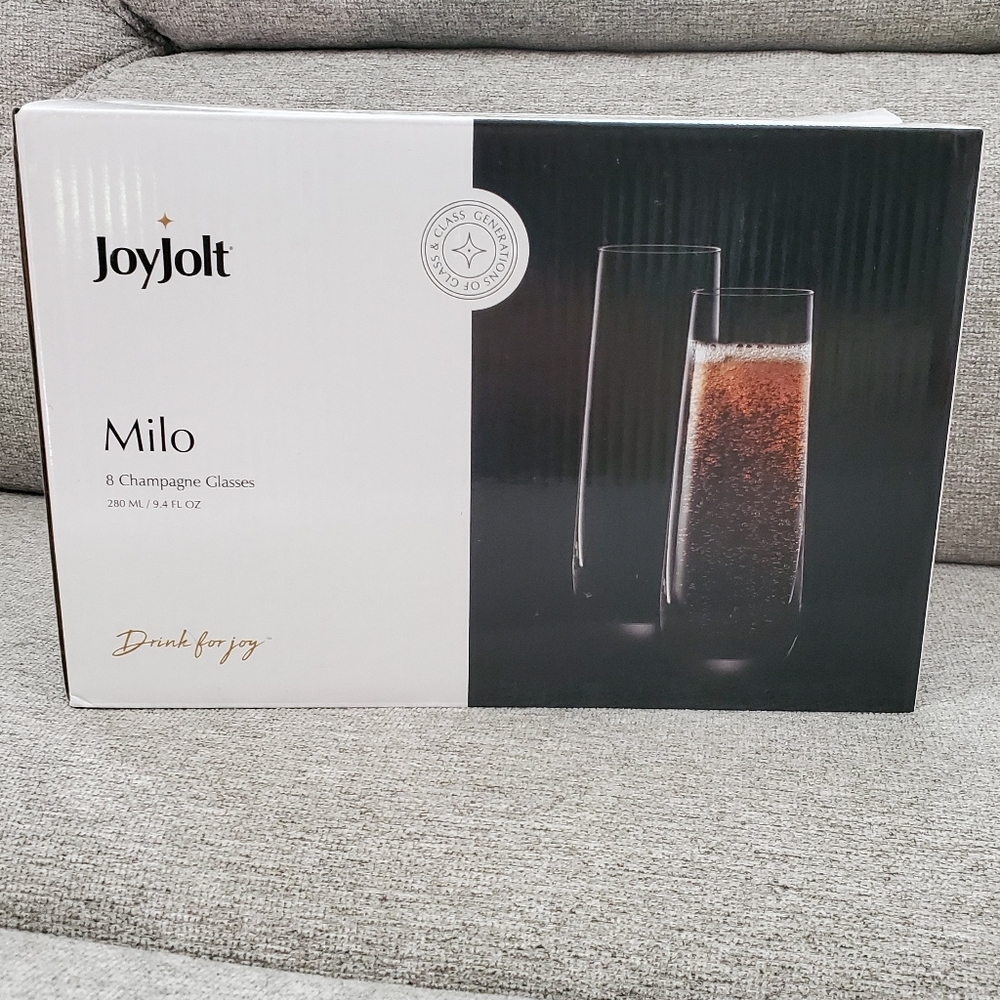 SOLD**NEW** Stemless Crystal Champagne glasses